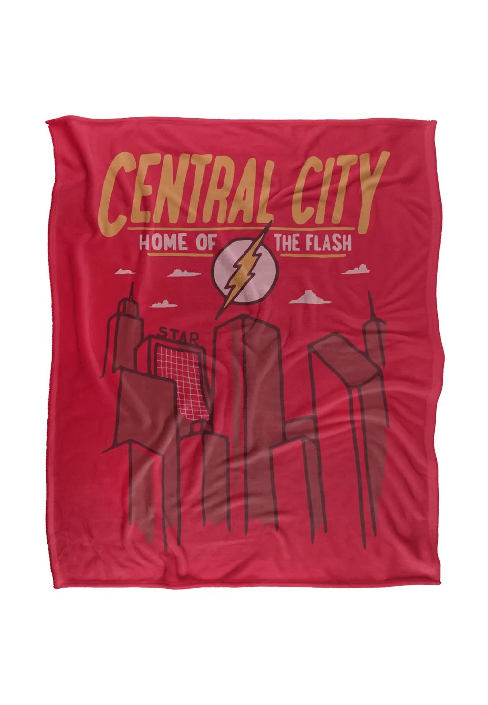 Warner Brothers The Flash Officially Licensed Silky Touch Super Soft Throw Blanket 152 x 127 cm in White