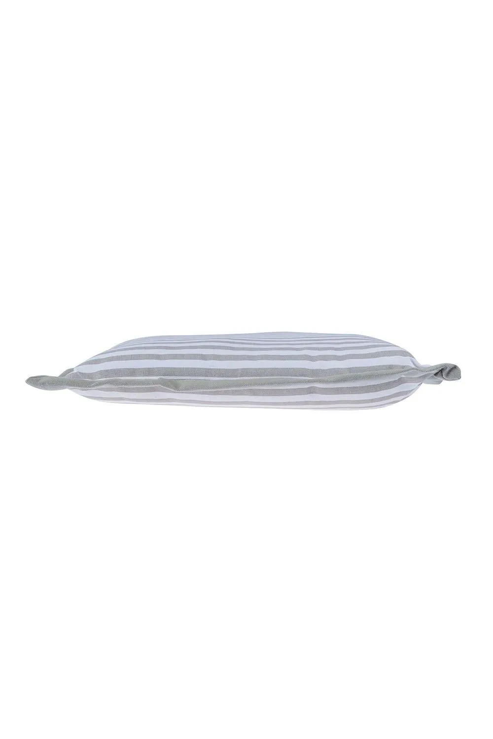 Homescapes Handmade Striped Seat Pad Soft Cotton Dining Chair Cushion in Grey 3