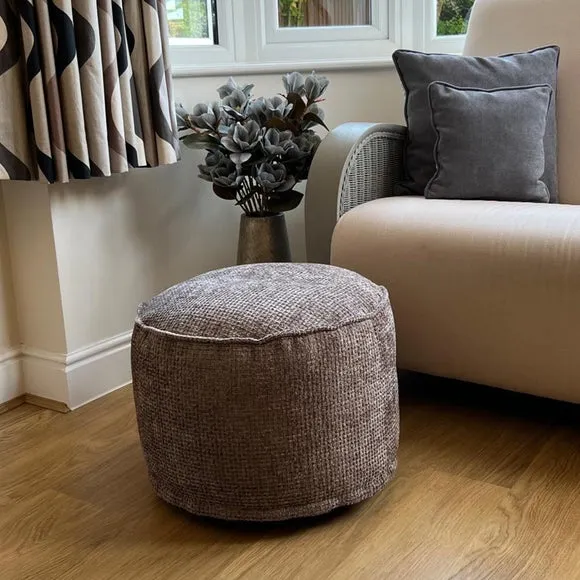 Daro Waffle Round Pouffe 1