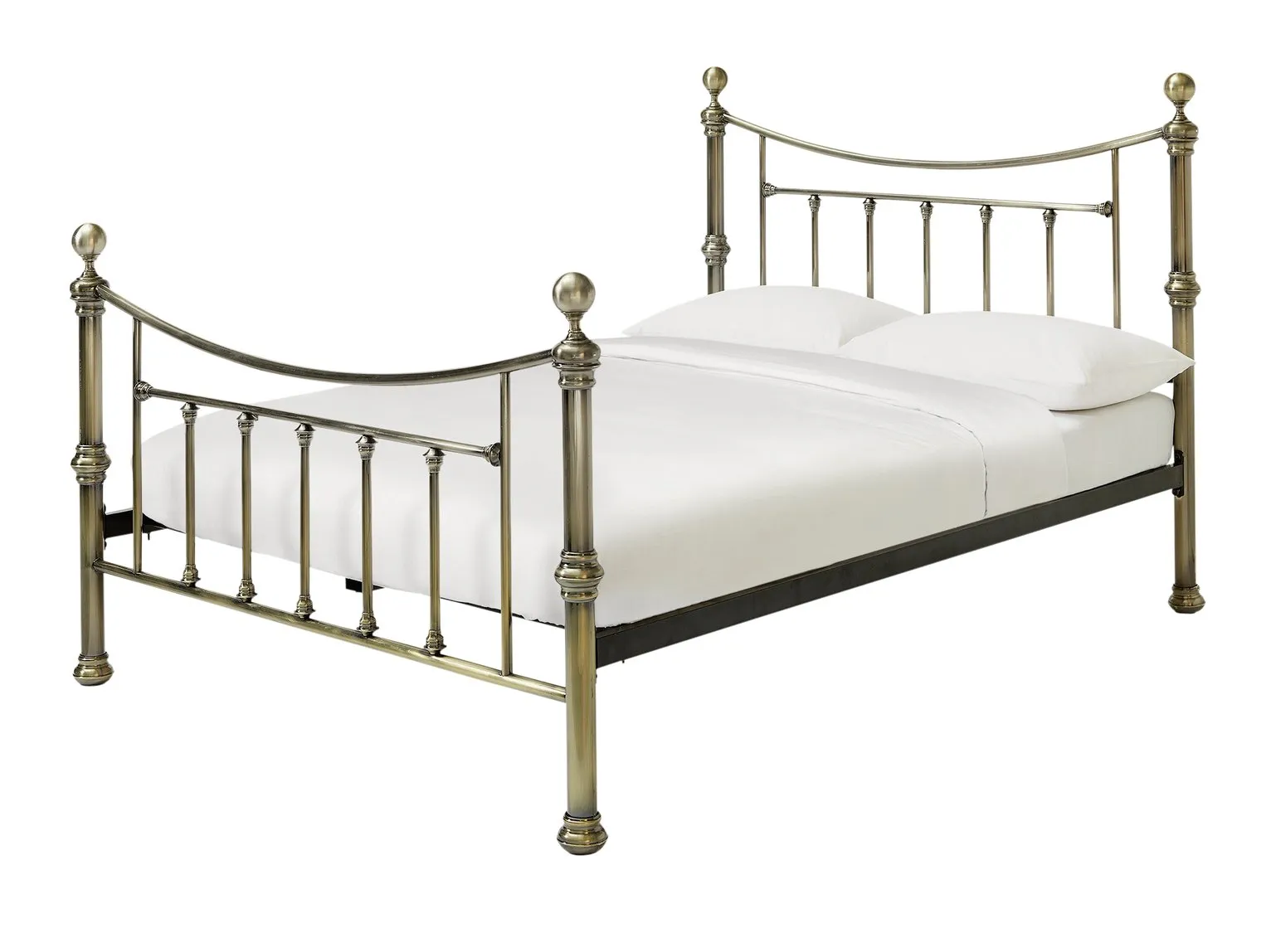 Argos Home Mason Kingsize Metal Bed Frame - Antique Brass