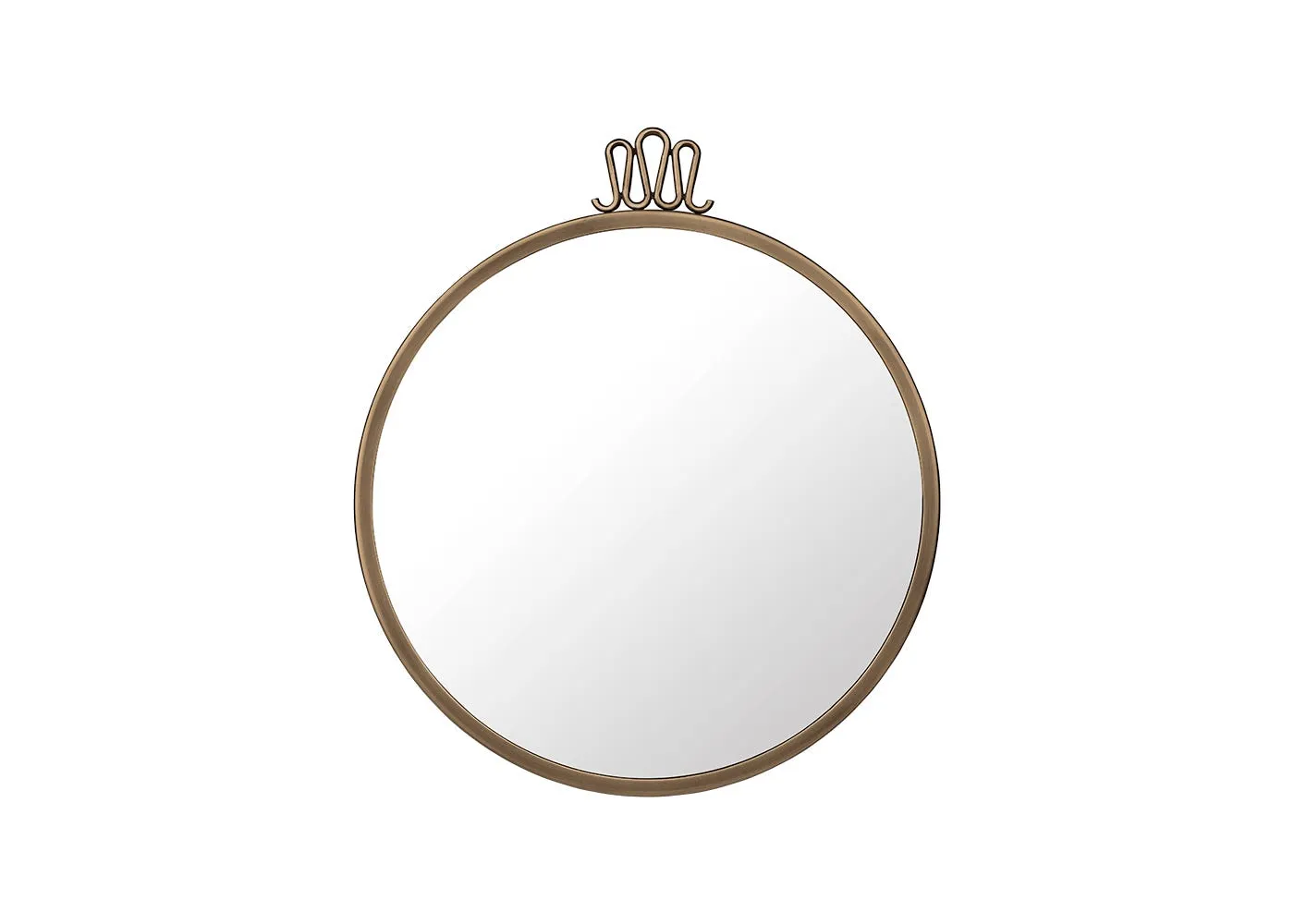 Gubi Randaccio Round Wall Mirror Ø42cm Antique Brass