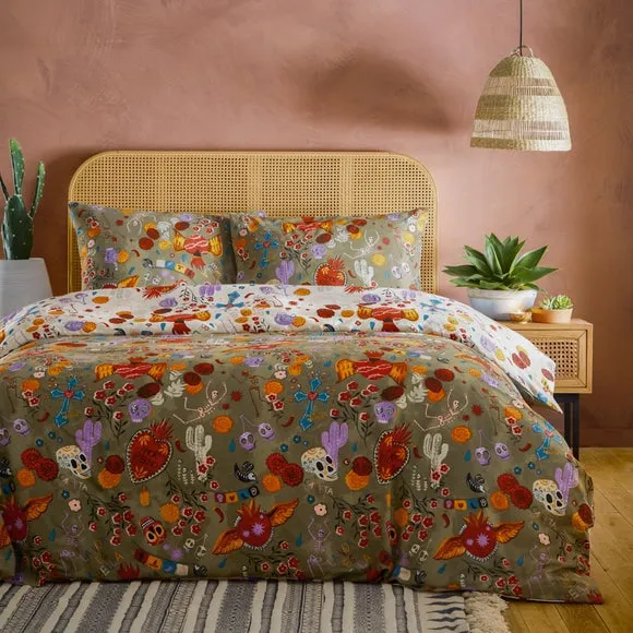 Riviera La Vida 144 Thread Count Reversible Duvet Cover & Pillowcase Set 5