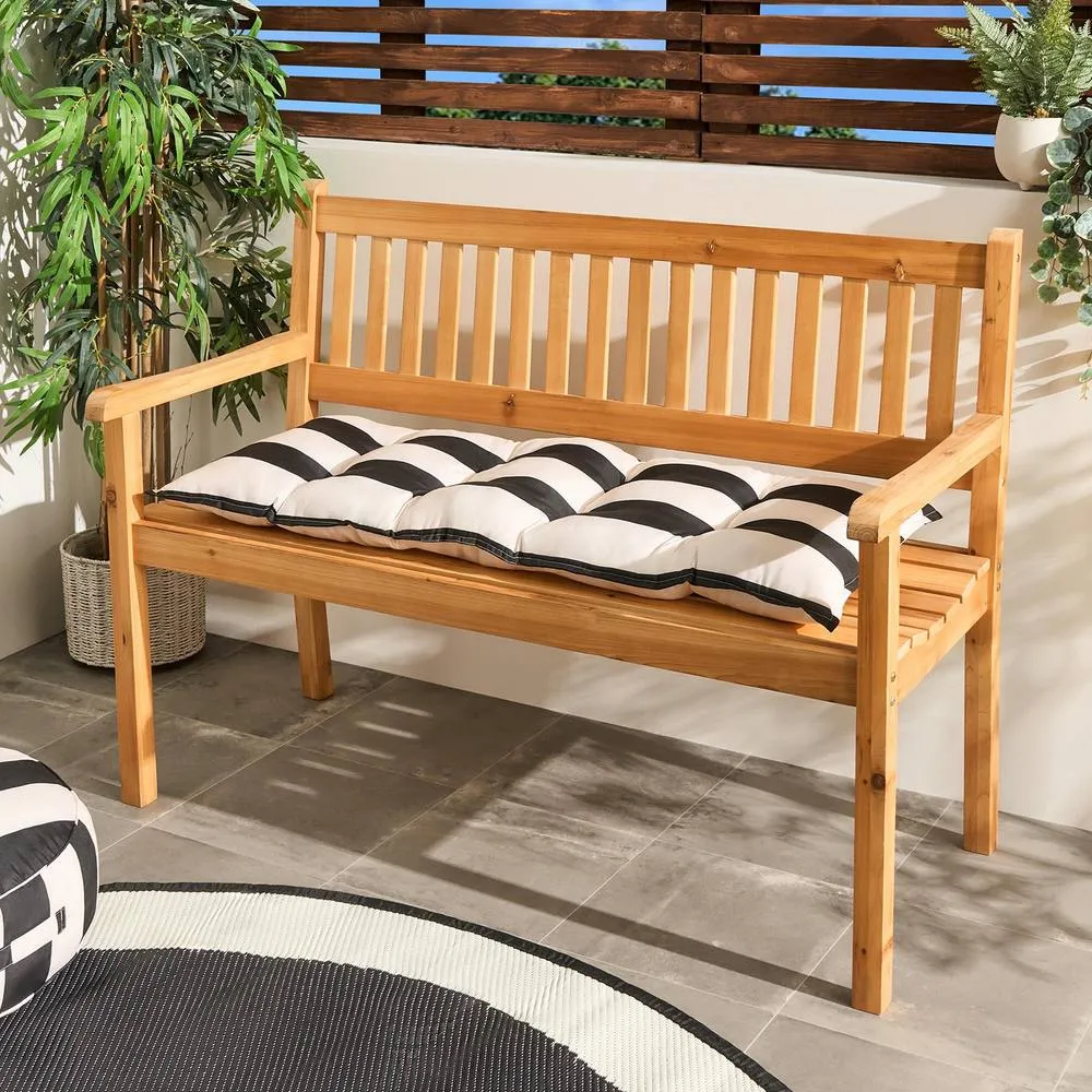 OHS Stripe 2 Seater Outdoor Bench Cushion Garden Furniture Seat