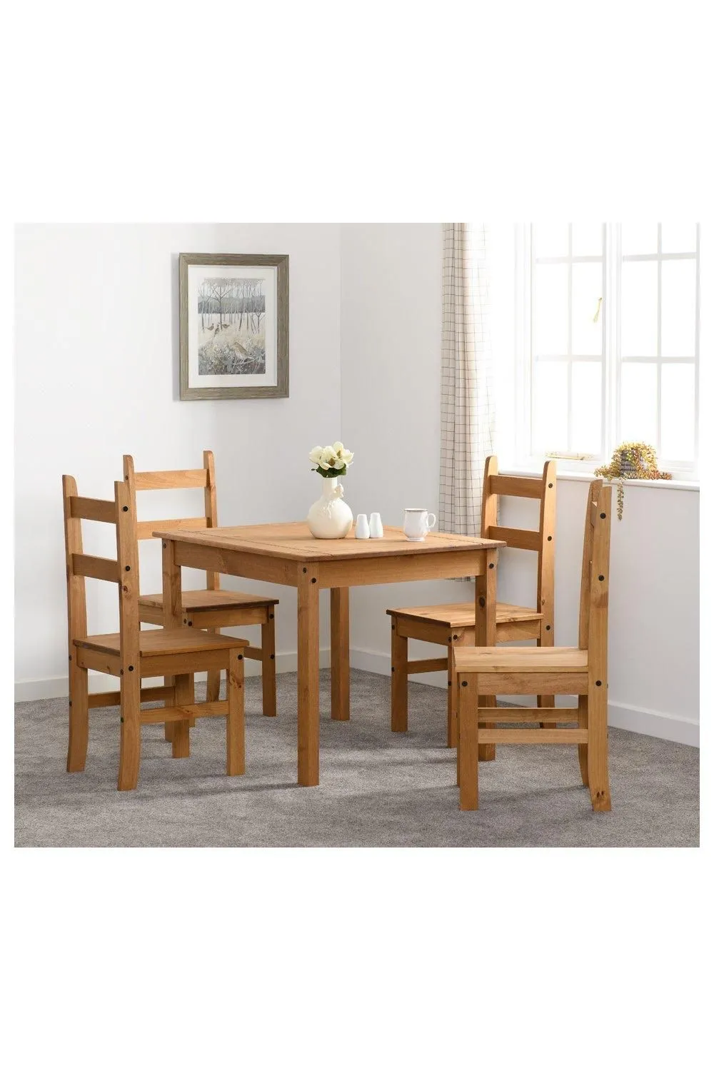 Seconique Corona Budget Dining Set in Natural