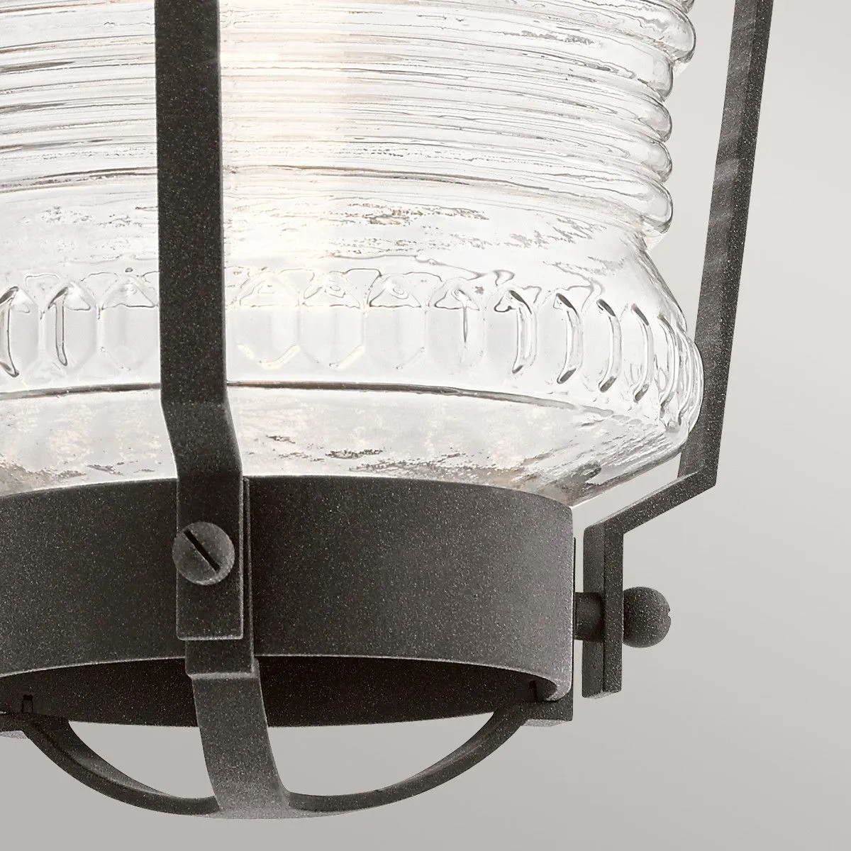Netlighting Kichler Chance Harbor Outdoor 1 Light Wall Lantern Weathered Zinc IP44 in Grey 4