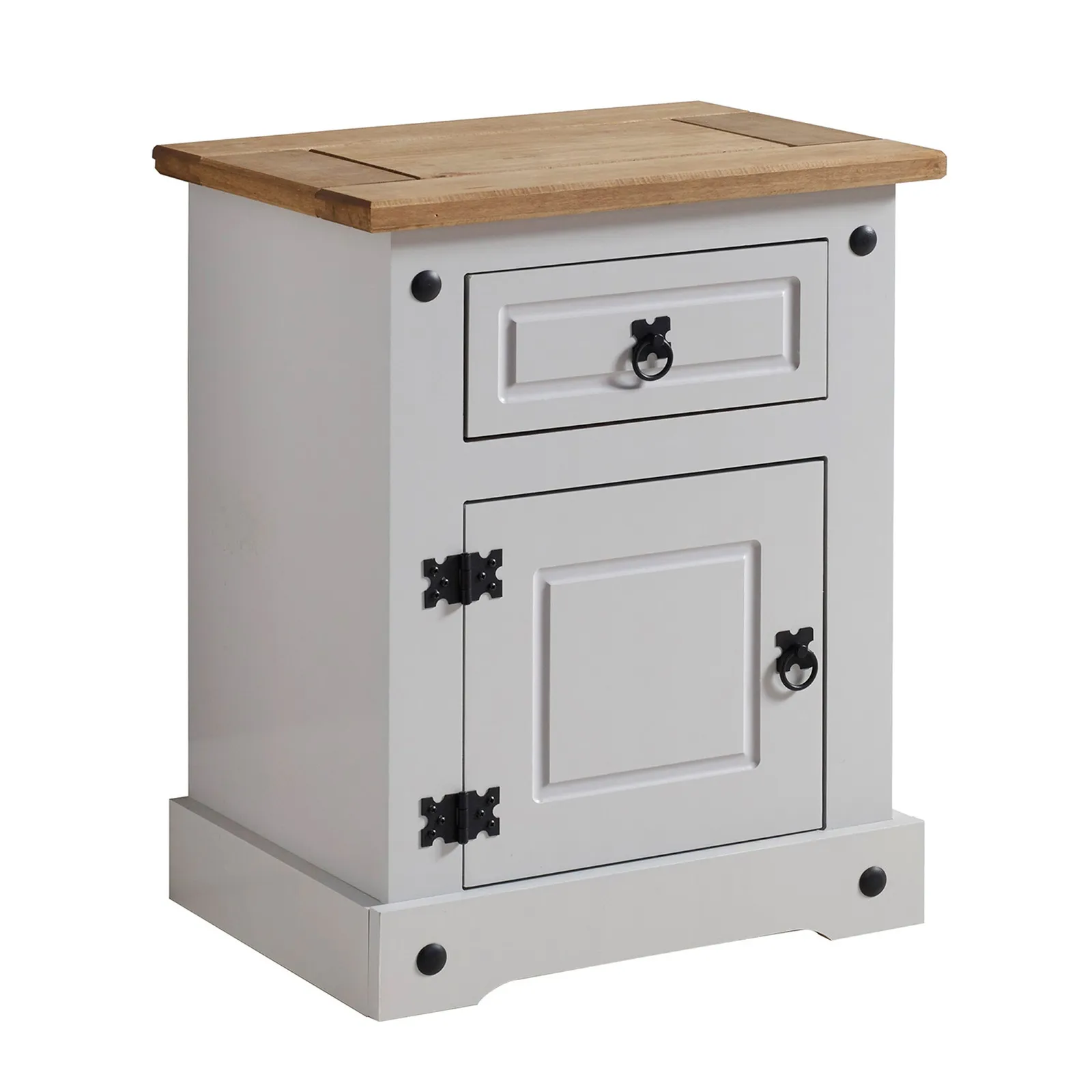 Corona Grey Petite Bedside Table Grey