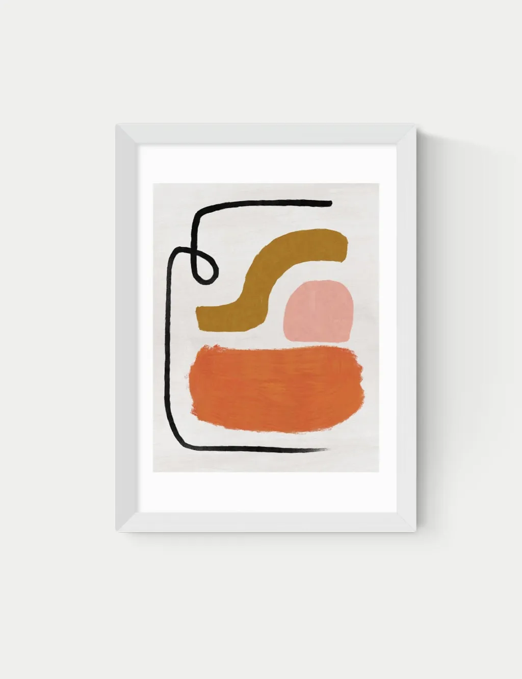 East End Prints Simple Abstract Framed Art White