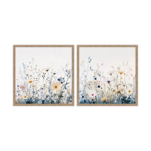 Artko Set of 2 Gentle Morning Light Wildflowers by Irena Orlov Framed Prints 3