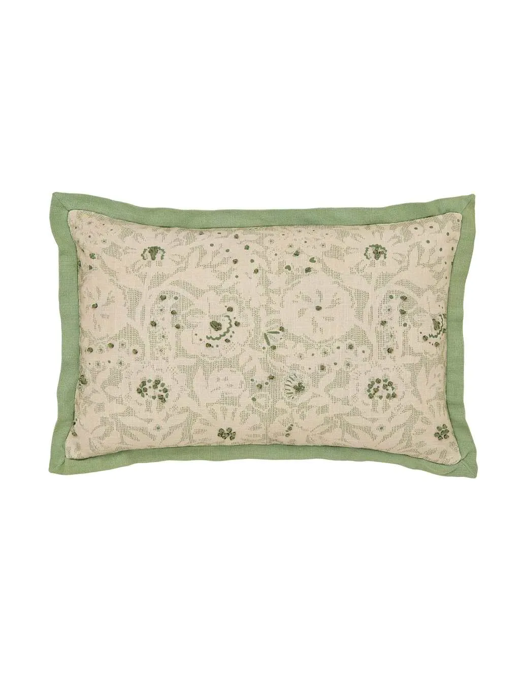 Joules Provence Tapestry Square Cushion Green Mix