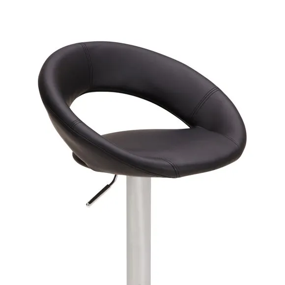 Knox Adjustable Height Swivel Bar Stool, Faux Leather 6