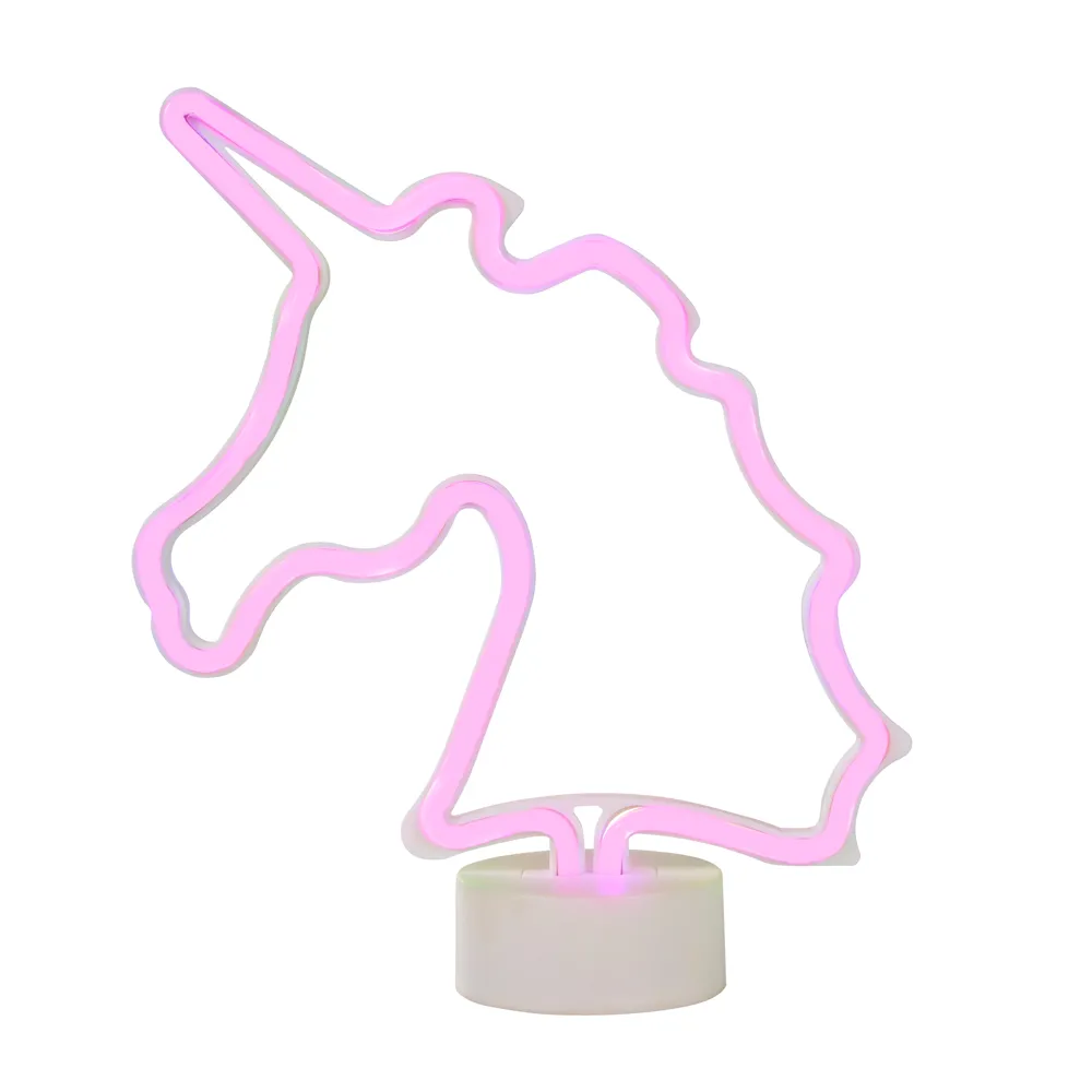 Glow Unicorn Neon Table Lamp, Pink