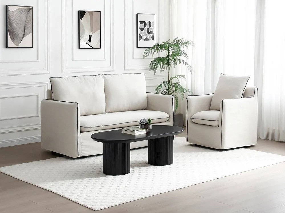 Vente-unique MDF Coffee Table - Black - LORIMILA