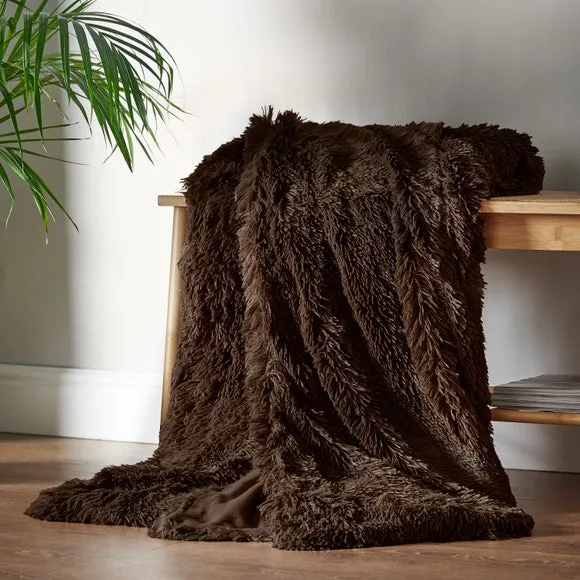 Catherine Lansfield Cuddly Deep Pile Throw Blanket