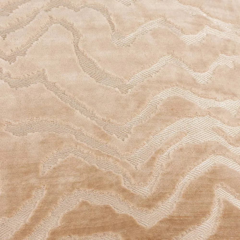 Paoletti Tierra Cut Velvet Abstract Cushion in Taupe 4