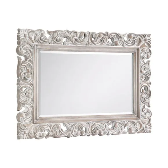 Baroque Distressed Rectangle Wall Mirror 2