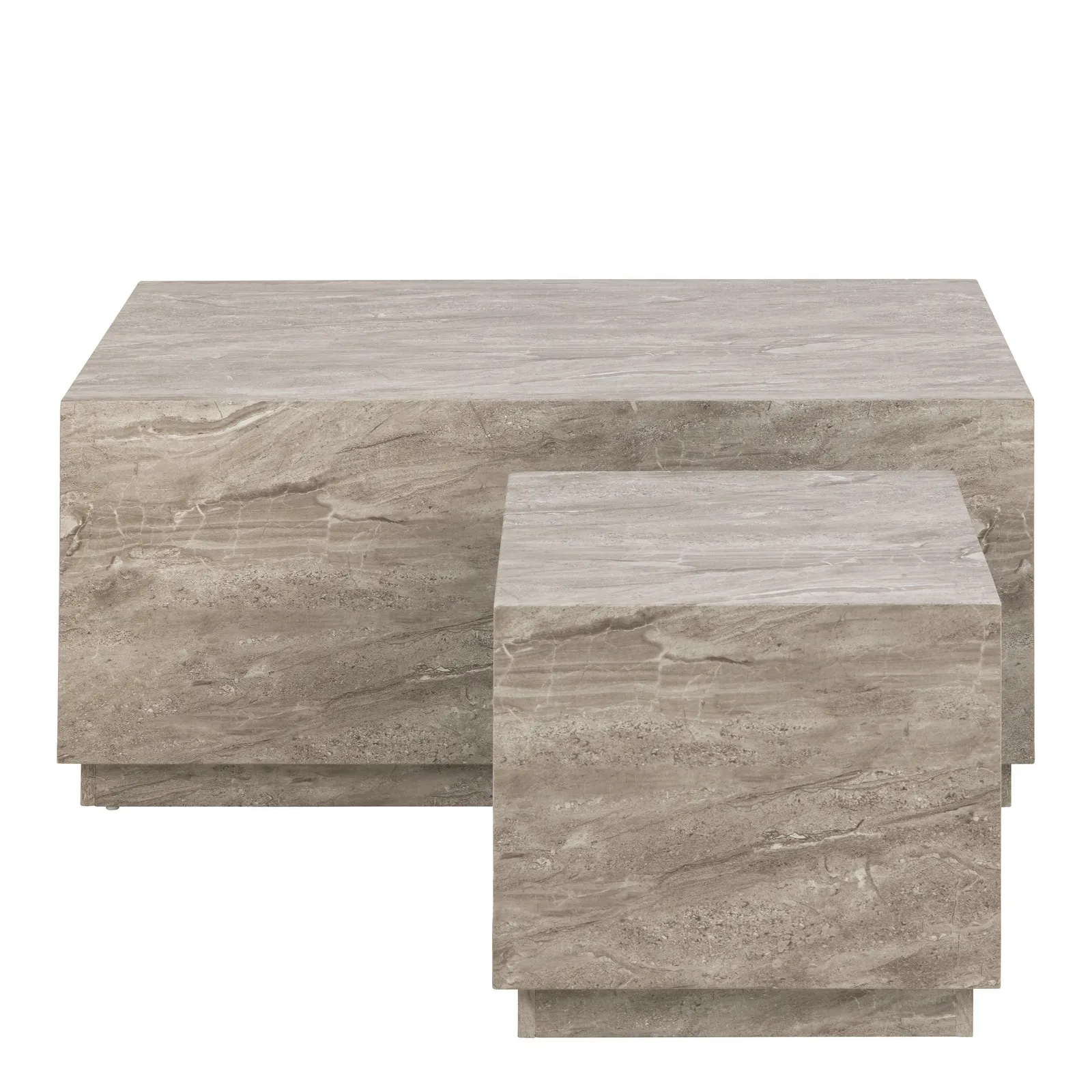 Furniture To Go Dice Coffee Table Set in Grey Marble 2