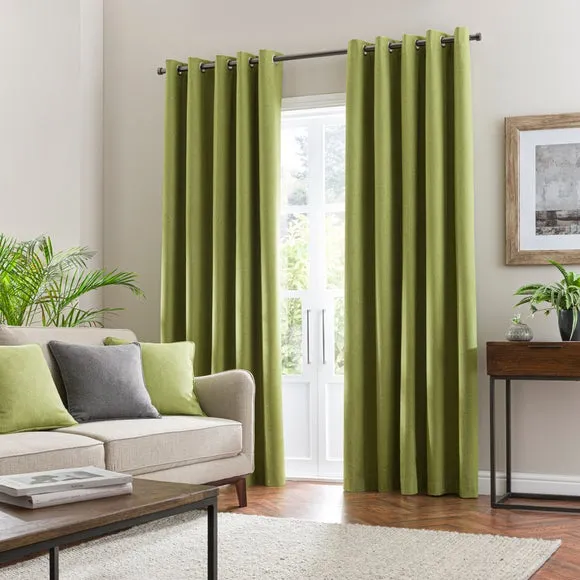 Luna Brushed Eyelet Curtains (Blackout Available) 2