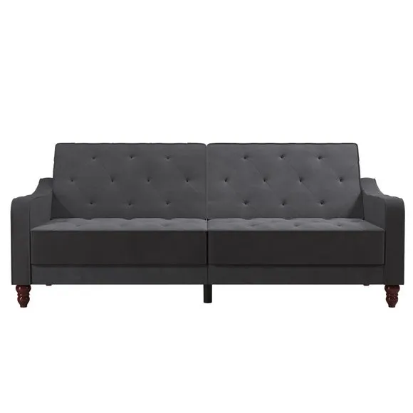 Vintage Velvet Tufted Double Futon 5