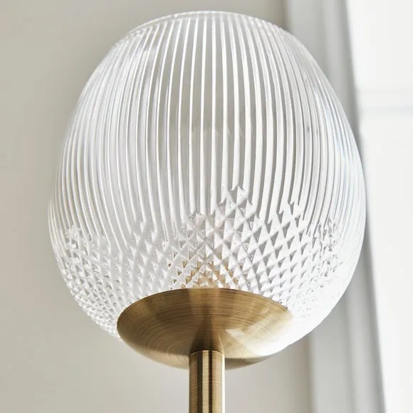 Cassia Pressed Glass Mother and Child Adjustable Floor Lamp 3