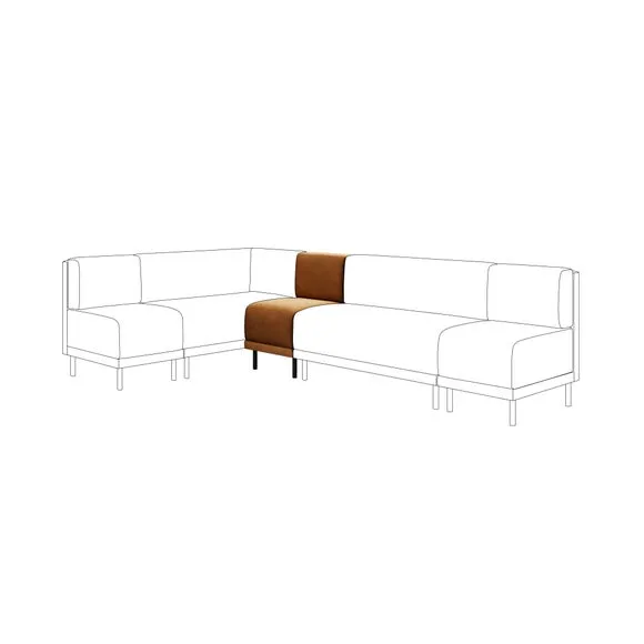 Mae Small Dining Bench, Matte Plush Velvet 1