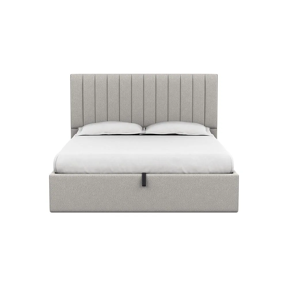 Heal's Lift Storage Divan Super King Chunky Boucle Ecru Natural Feet 1