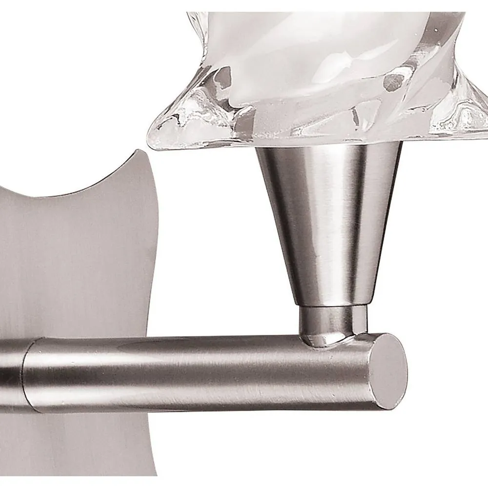 Netlighting Salomon Wall Lamp Switched 1 Light G9 Satin Nickel in Grey 4