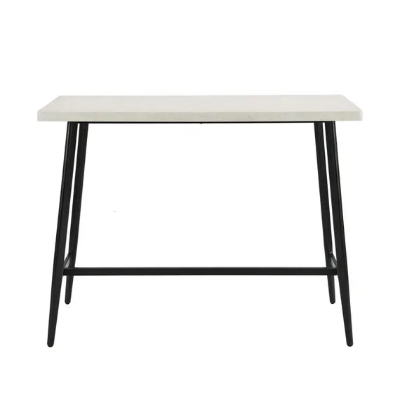 Zuri 2 Seater Rectangular Bar Table, Grey Concrete Effect 2
