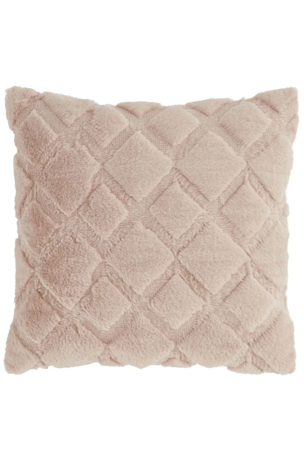 Catherine Lansfield 'Cosy Diamond' Cushion in Pink 5