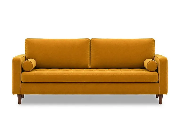 Sullivan 4 Seater Fabric Sofa - Mustard - Sofas and Armchairs - In Time for Christmas