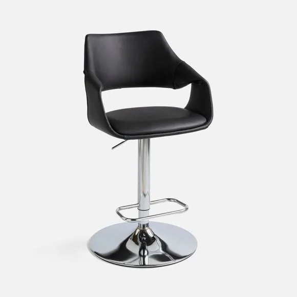 Marley Gaslift Barstool, Faux Leather 6