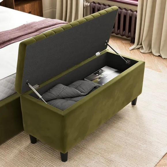 Alara End of Bed Storage Ottoman, Velvet 3