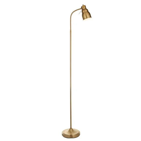 Endon Collection Classic Flexi Task Floor Lamp Brushed Aged Brass Plate 1X Gu10, Gold 5