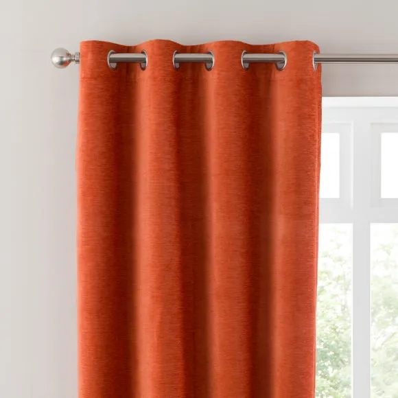 Genoa Chenille Blackout Eyelet Curtains 1