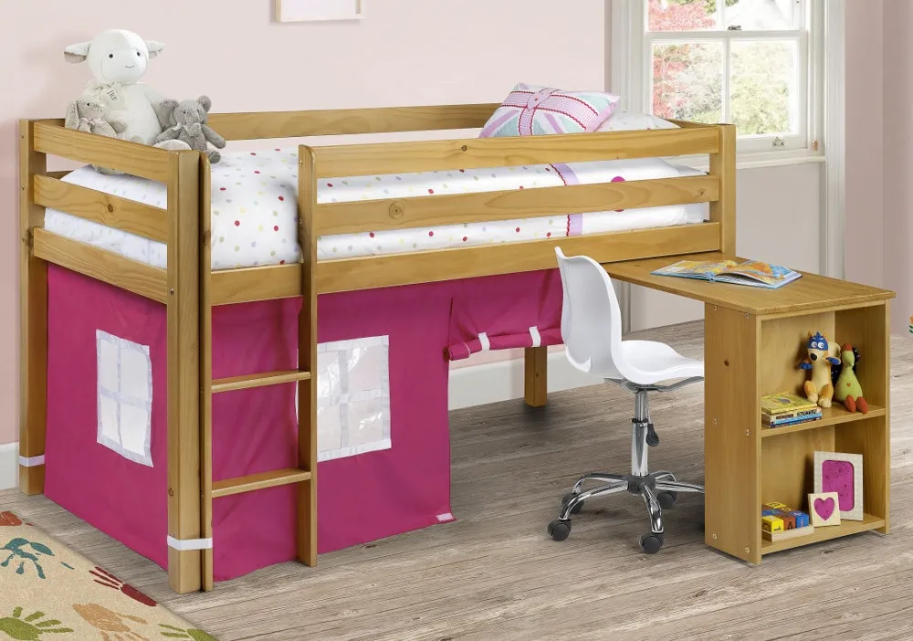 Fabric Mid Sleeper Storage Bed Frame 3ft Single