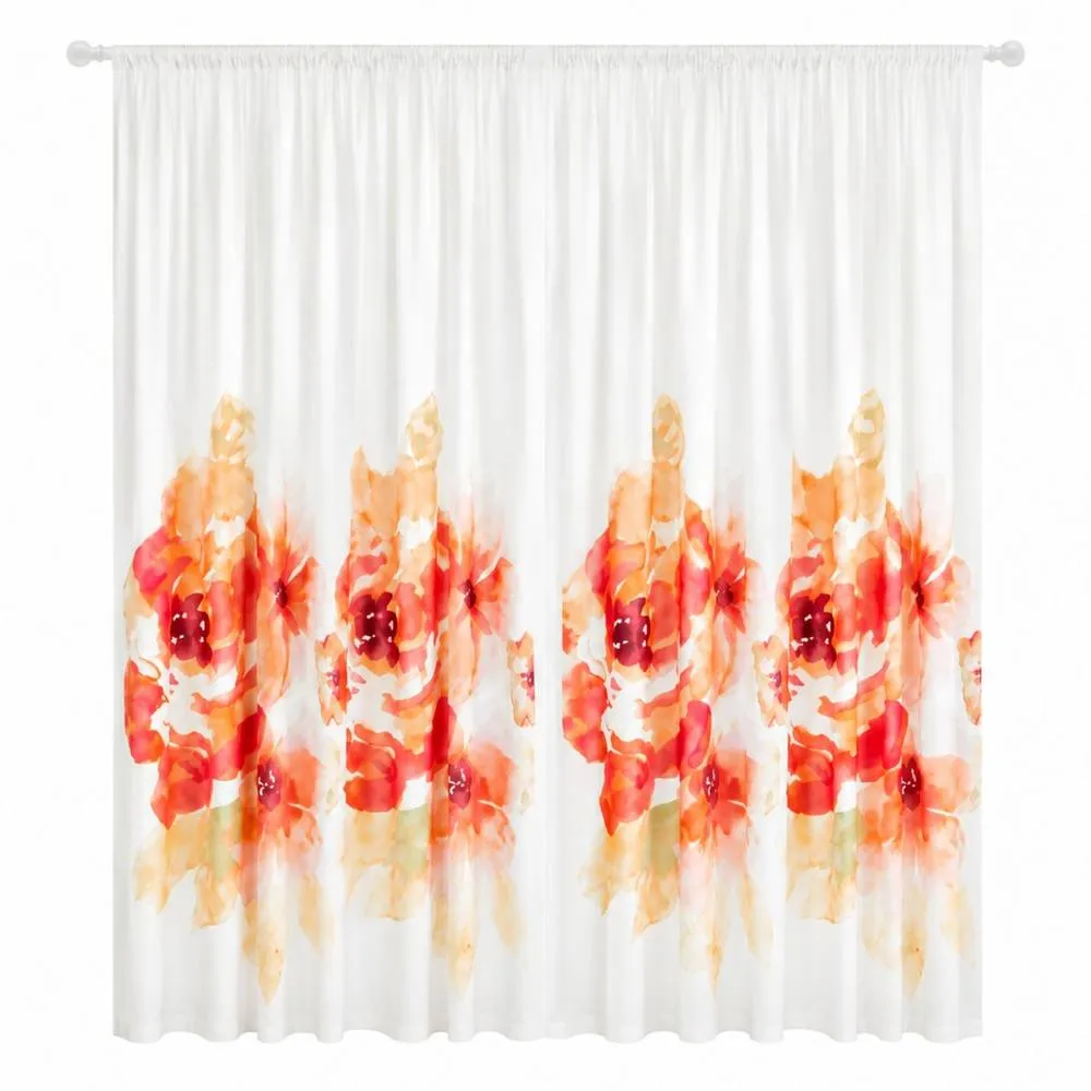 Smart Living Grace Floral Curtains Pair with Tie Backs - Large Flower Print 3