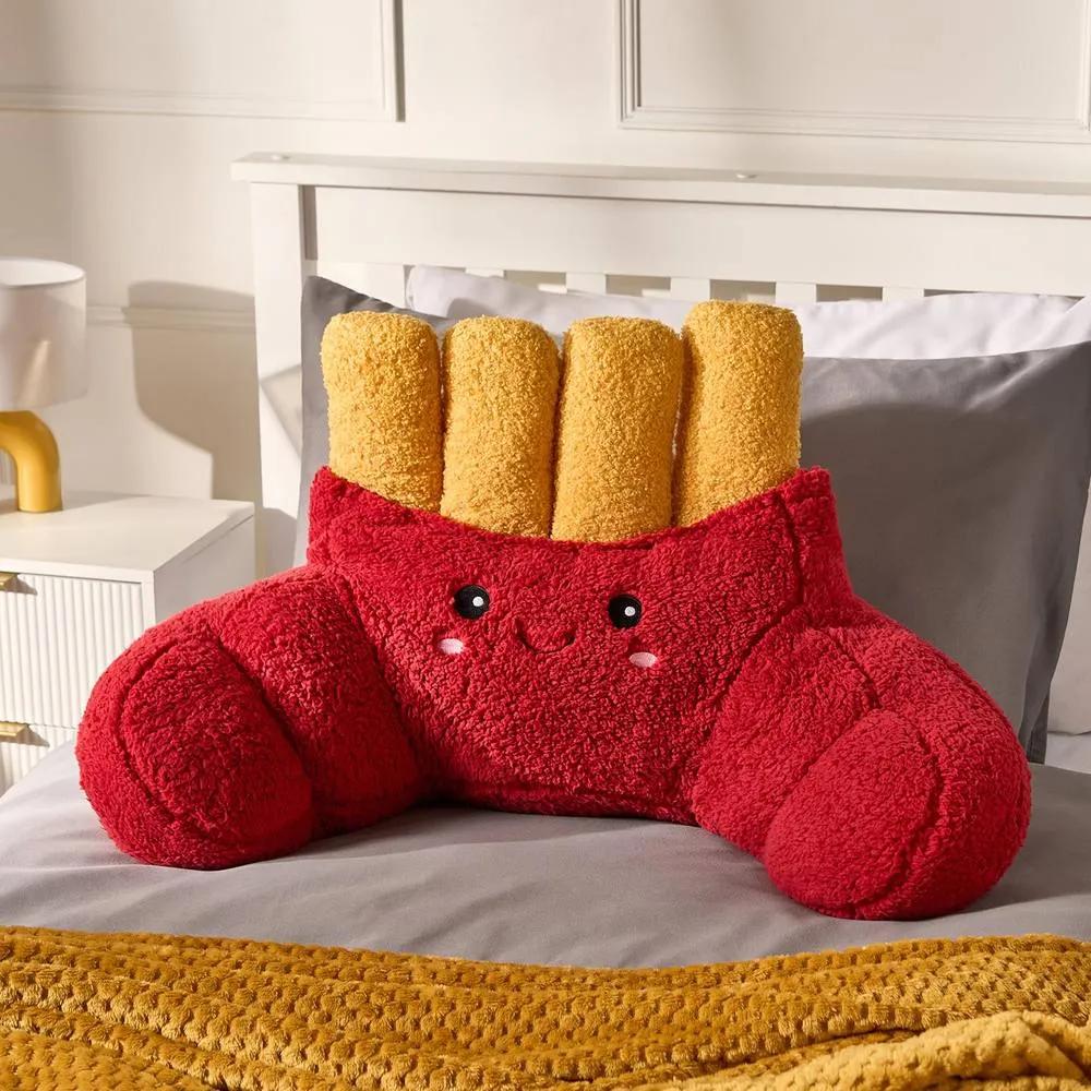 OHS Frankie the French Fries Cuddle Cushion Novelty Reading Pillow in Red