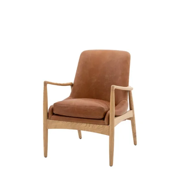 Callar Leather Chair With Arms 5