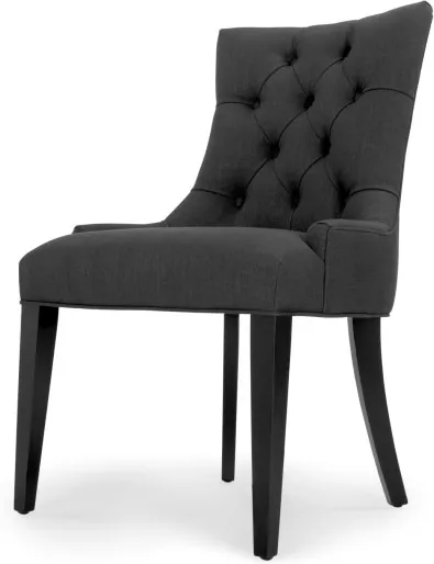 Flynn Scoop Back Chair, Midnight Black
