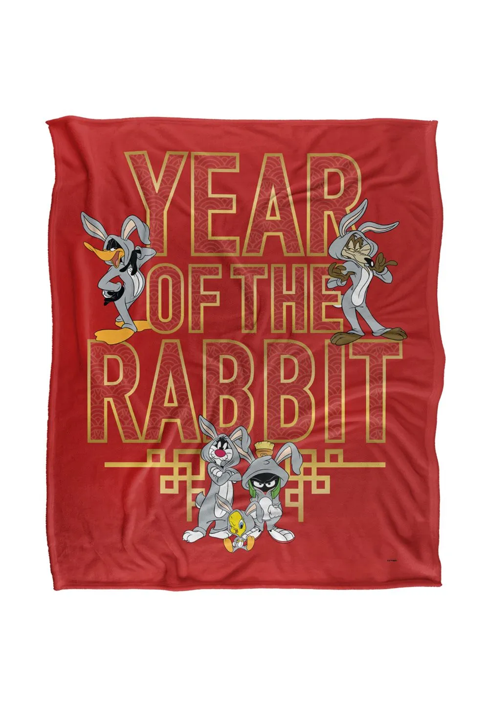 Warner Brothers Looney Tunes Year of The Rabbit Silky Touch Super Soft Throw Blanket in White