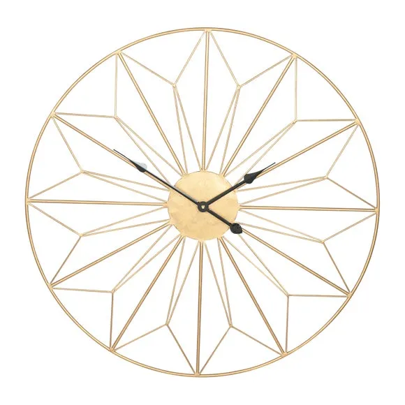 Antique Gold Geo Wall Clock 2