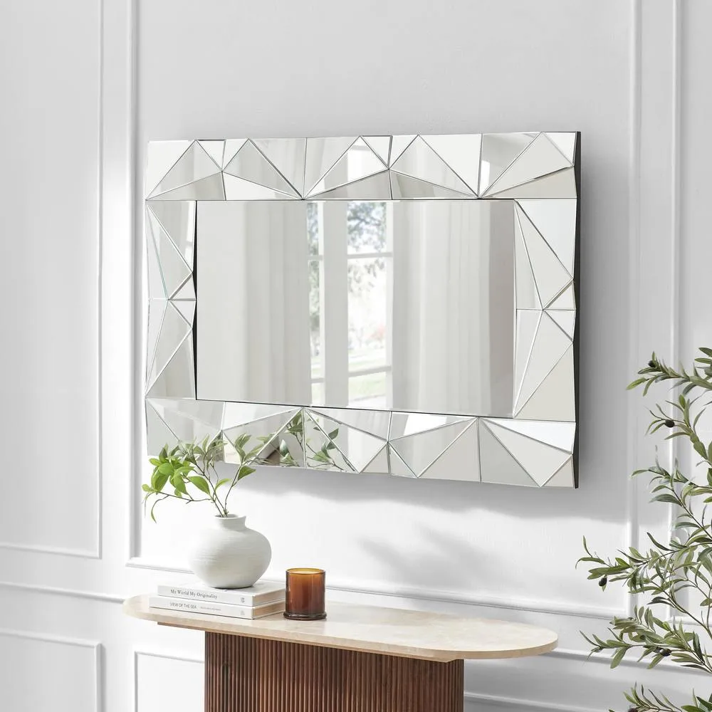 FurnitureboxUK Atlas Vintage Style Long Rectangle 120x80cm Mirror in Clear 3