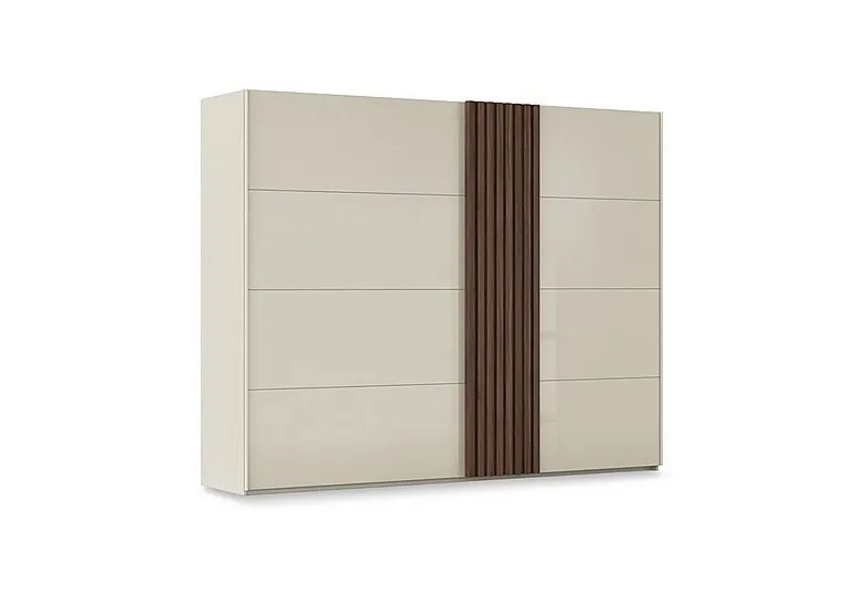 Estella 281cm 2 Door Glass Sliding Wardrobe - Bedroom Furniture - In Time for Christmas
