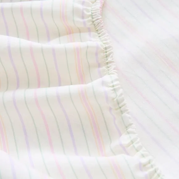 Stripe Seersucker Cotton Fitted Bed Sheet 2