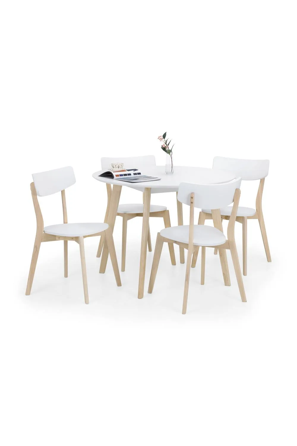 Julian Bowen Casa Round 4 Seater Dining Table in White 6