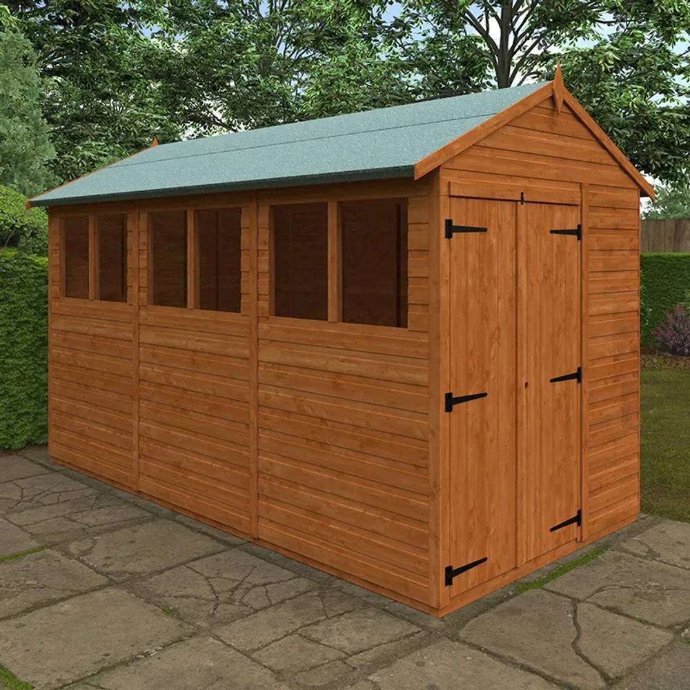 Buttercup Farm 12x6 Flex Apex Double Door 12mm Flex - L353.8 x W175 x H213.5 cm in Burnt Orange 2