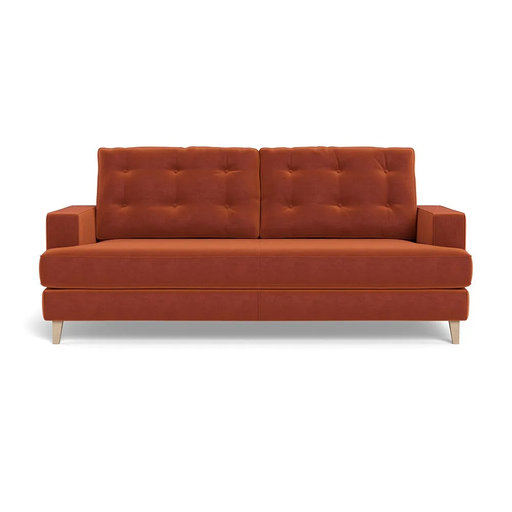 Heal's Mistral 3 Str Sofa Cotton Velvet Russet Natural Feet