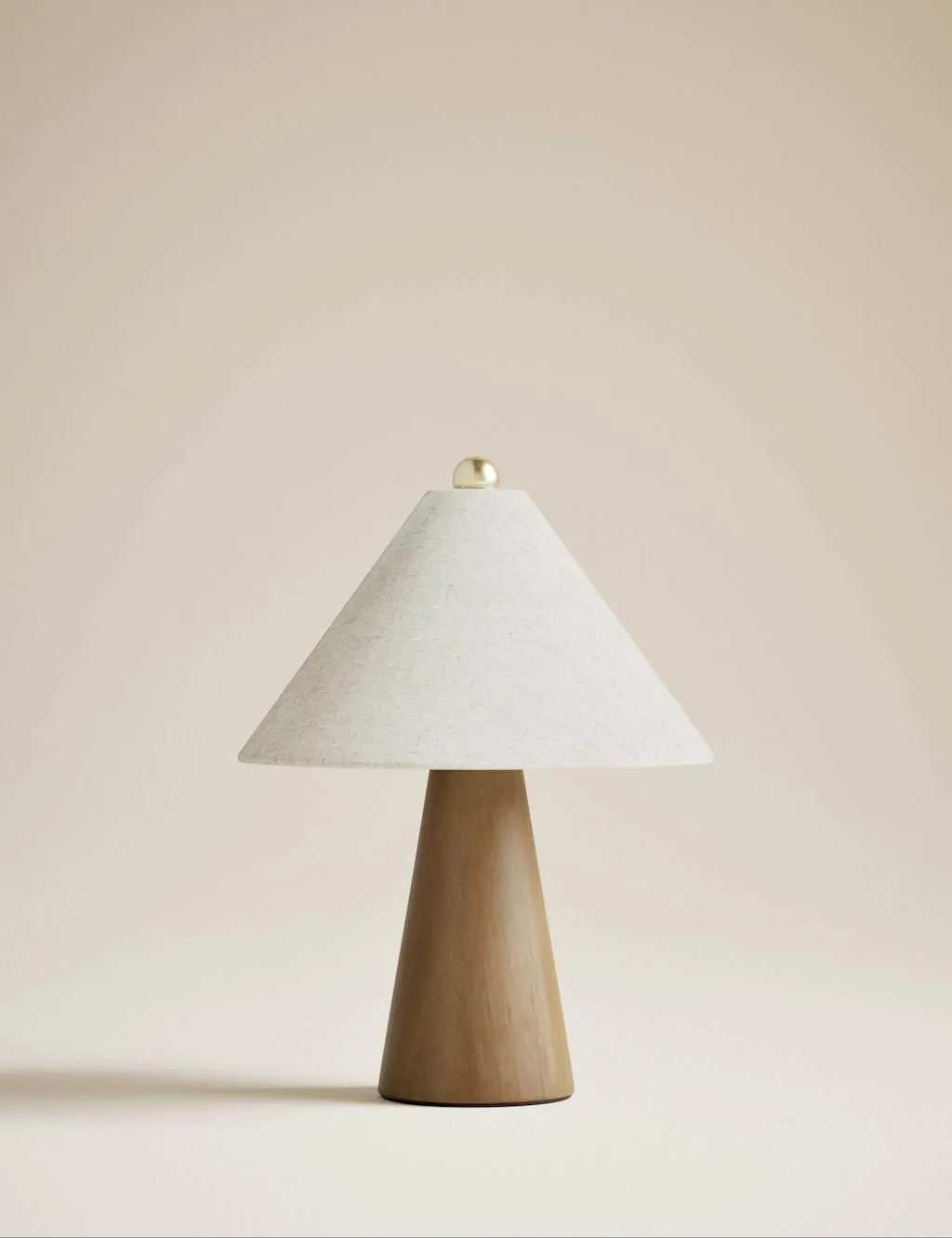 M&S Wooden Rechargeable Table Lamp Natural