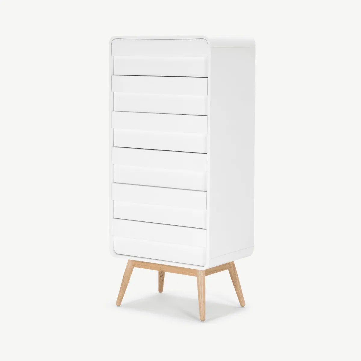 Esme Tall Chest, White and Ash