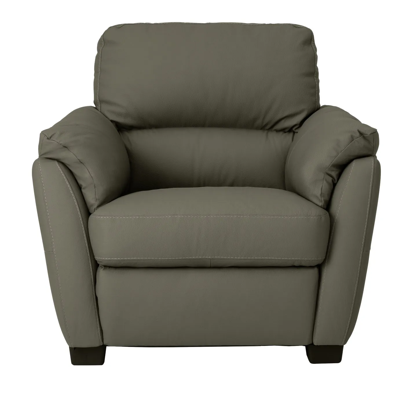 Argos Home New Trieste Leather Mix Armchair - Grey