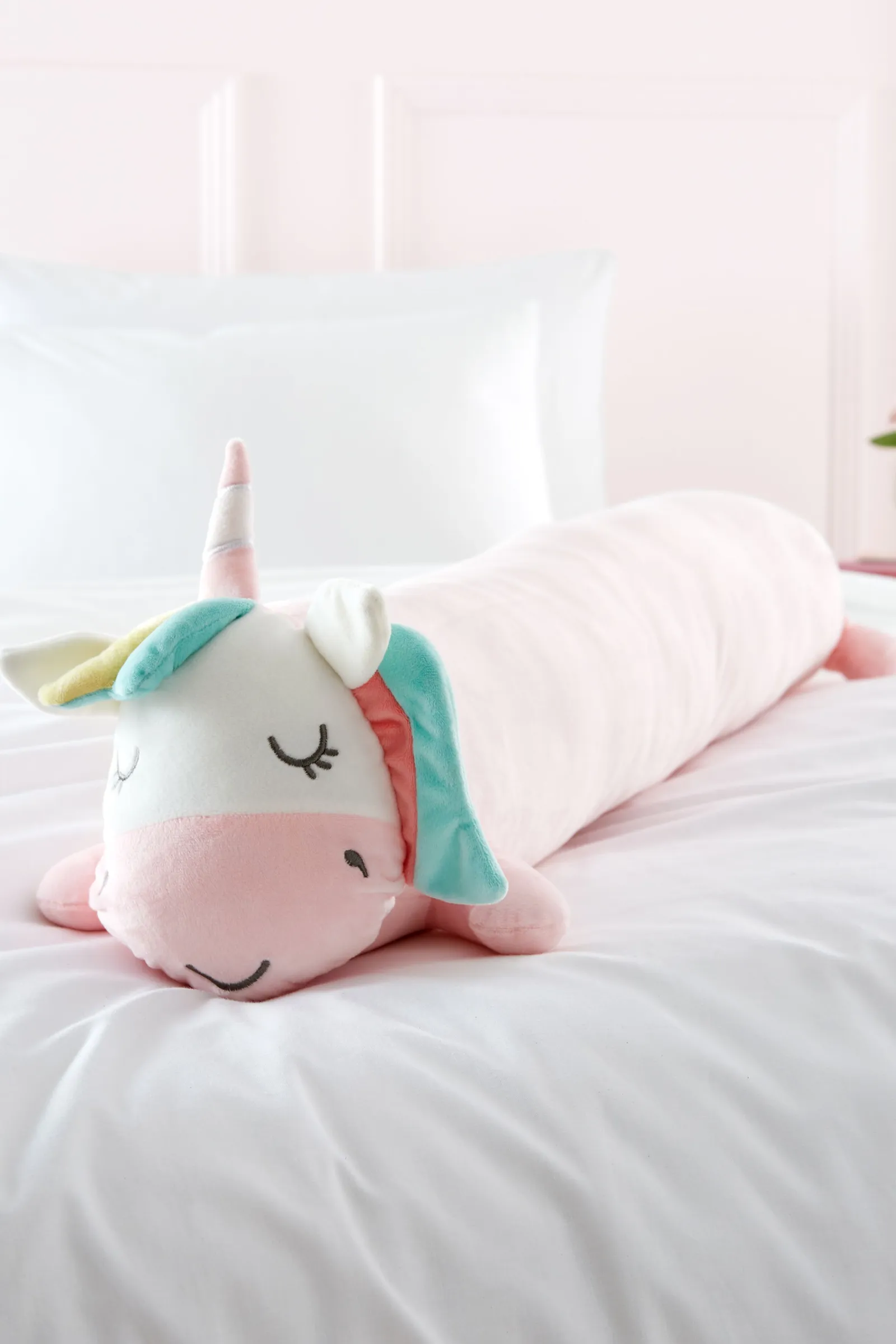 Catherine Lansfield 'Cuddle Friends Unicorn' Large 3D Cushion in Pink